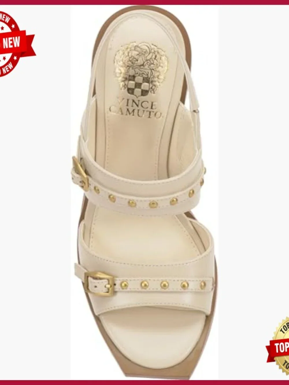 Leather Heeled Sandals 3.5 Inch Stacked Heel Slingback Platform